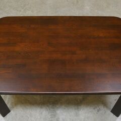 ≪yt2076ジ≫ 未使用/長期保管品 maruni/マルニ木工 ダイニングテーブル 幅135cm 奥行85cm ナラ/オーク/虎斑/当時物/ヴィンテージ家具/中古家具/宮城県仙台市 71010-10の画像