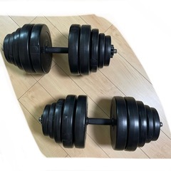 ダンベル30キロ×2、ベンチ台セット
の画像