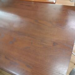 ★ジモティ割あり★ 飛騨家具 ダイニングテーブル　天然木 ブラウン H71×D80×W135 クリーニング済み TK6934の画像
