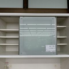 ★リユースのサカイ高崎店★TJ13097 (株)松田家具 食器棚 白 H206.5×D51.5×W118 クリーニング済みの画像