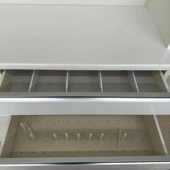 ★リユースのサカイ高崎店★TJ13097 (株)松田家具 食器棚 白 H206.5×D51.5×W118 クリーニング済みの画像