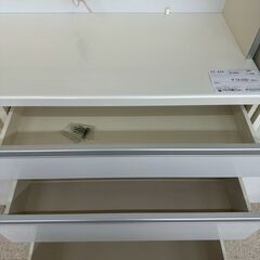 ★リユースのサカイ高崎店★TJ13098 (株)パモウナ 食器棚 白 H195×D50×W120 クリーニング済みの画像