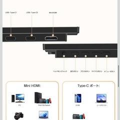 モバイルモニター 15.6インチ モバイルディスプレイ 自立型 収納ケース付きの画像