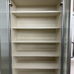★リユースのサカイ高崎店★TJ13099 (株)パモウナ 食器棚 白 H206×D45×W70 クリーニング済みの画像