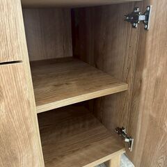 ★リユースのサカイ高崎店★TJ13100  レンジ台 ライトブラウン H96×D36.5×W90 クリーニング済みの画像