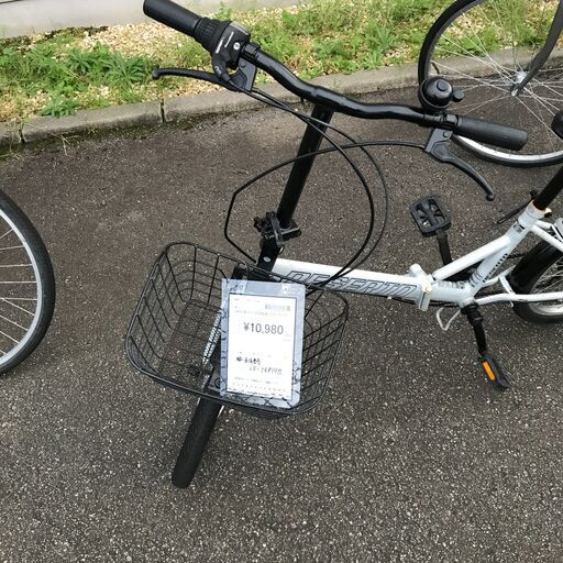 【ジャングルジャングル石川金沢店】 折りたたみ自転車 ホワイト 20インチ 動作確認／クリーニング済み