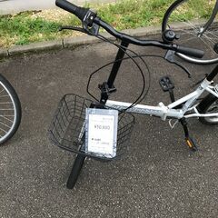 【ジャングルジャングル石川金沢店】 折りたたみ自転車 ホワイト 20インチ 動作確認／クリーニング済みの画像