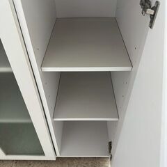 ★リユースのサカイ高崎店★TJ13101  食器棚 白 H89×D42×W89 クリーニング済みの画像