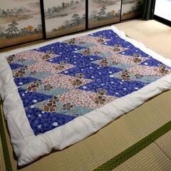 【現地引き取り限定】　客布団　（和もの柄掛け・敷布団）一組　～その２～の画像