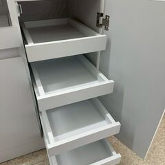 ★リユースのサカイ高崎店★TJ13102  レンジ台 白 H96×D41×W90 クリーニング済みの画像
