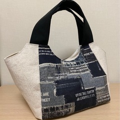 ハンドメイド 広マチのトートバッグの画像
