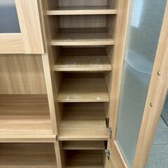 ★リユースのサカイ高崎店★TJ13105  食器棚 ライトブラウン H180.5×D44.5×W90.5 クリーニング済みの画像