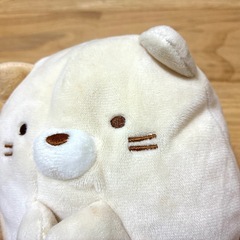 すみっコぐらし　おしゃべりするぬいぐるみ　ねこ　おまけキーホルダー付きの画像