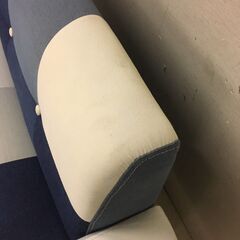  25117  2人掛けデニムパッチワークソファ　幅114cm イーナ   ◆大阪市内・東大阪市他 6,000円以上ご購入で無料配達いたします！◆ ※高槻・枚方方面◆西宮・尼崎方面◆生駒方面　それぞれ条件付き無料配送あり！            の画像