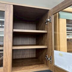 ★リユースのサカイ高崎店★TJ13106  食器棚 茶 H183.2×D39.5×W93.5 クリーニング済みの画像