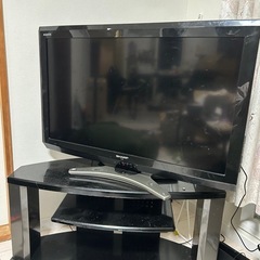 液晶TV 32インチ　SHARP AQUOS LC-32E8 ＆ テレビ台の画像