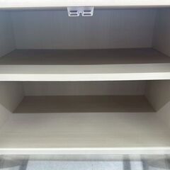 ★リユースのサカイ高崎店★TJ13109  ミニ食器棚 アイボリー H38.5×D35.5×W57 クリーニング済みの画像