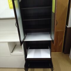 リユースのサカイ浦和店 【F086】食器棚 2枚扉 茶✕白の画像