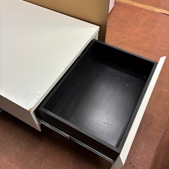 ★両サイド収納付き★センターテーブル・リビングテーブル・約高さ31cm×横幅110cm×幅55cm ※かなりの重量が有ります。2人でお越し頂くのをお勧めします。の画像
