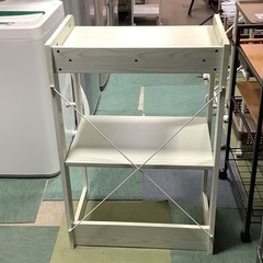 【リサイクルサービス八光】幅60㎝　ホワイト 木製ラックの画像