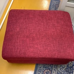【リサイクルサービス八光】幅70㎝　オットマン　レッドの画像