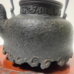鉄瓶　金龍堂造　骨董品　レアの画像