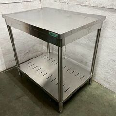tanico タニコー ステンレス製 作業台 W840×D600×H840 厨房 厨房機器 店舗 店舗用品 ステンレス作業台 コンロ台 中段あり Y2334の画像