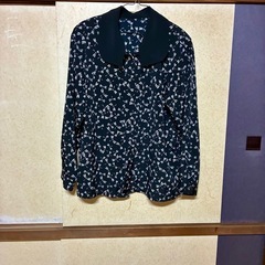【Lサイズ】昭和レトロ柄物ブラウス&ワンピース3枚セット の画像