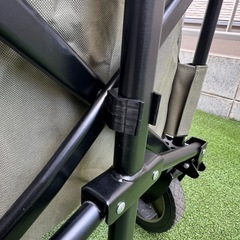 折りたたみ式キャリーワゴン アウトドアワゴン カーキの画像