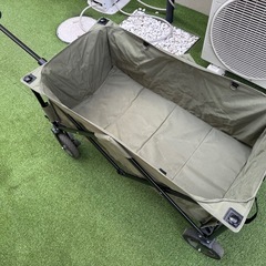 折りたたみ式キャリーワゴン アウトドアワゴン カーキの画像