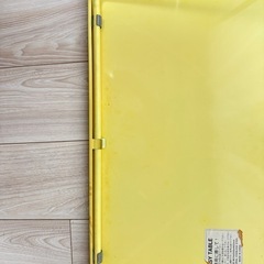 折りたたみ式 サイドテーブル イエロー レトロ アンティークの画像