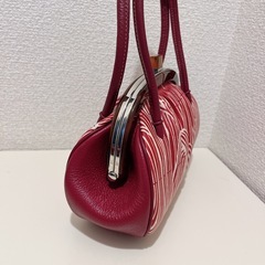 本革友禅染ハンドバッグの画像