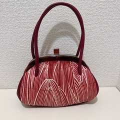 本革友禅染ハンドバッグの画像