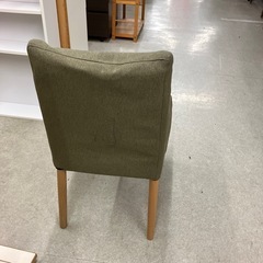 T2510-262 ダイニングチェア モスグリーン ① ほつれ色あせ有りの画像
