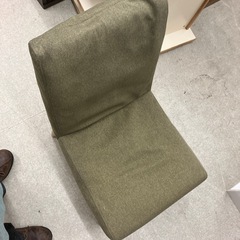 T2510-262 ダイニングチェア モスグリーン ① ほつれ色あせ有りの画像