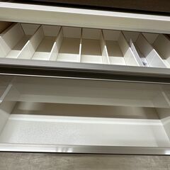 【ジャングルジャングル滋賀草津店】ジモティ来店特価!!　キッチンカウンター　ホワイト　J-251057の画像