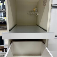 【ジャングルジャングル滋賀草津店】ジモティ来店特価!!　キッチンカウンター　パモウナ　ホワイト　J-251058の画像