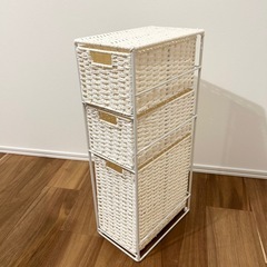 隙間収納 バスケット収納 かご 3段ラックの画像