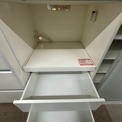 【ジャングルジャングル滋賀草津店】ジモティ来店特価!!　食器棚　ホワイト　　J-251059の画像