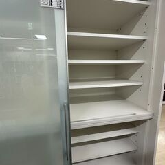【ジャングルジャングル滋賀草津店】ジモティ来店特価!!　食器棚　ホワイト　　J-251059の画像