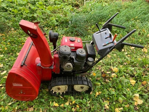 【栗山　ディーラー整備 バッテリー新品 ガソリン満タン  携帯缶付】HONDA ホンダ 除雪機 スノーラ HS870 セル式 8馬力 HST②