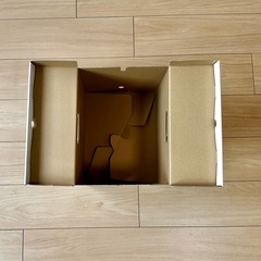 ほぼ新品 無印良品  ダンボール型ファイルボックス・フタ付き 2個セット aの画像