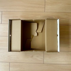 ほぼ新品 無印良品 ダンボール型ファイルボックス・フタ付き 2個セット bの画像