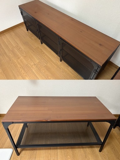 コーヒーテーブル、テレビ台セット