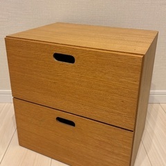 無印良品の木製引き出し収納4点セットの画像
