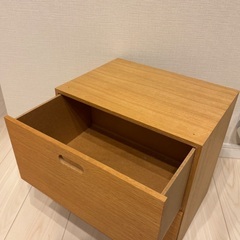 無印良品の木製引き出し収納4点セットの画像