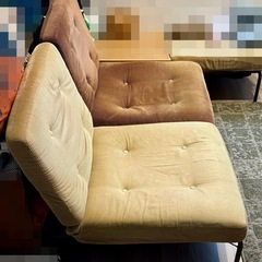 コーデュロイソファ  1人用 色違い2個セットの画像