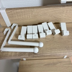 【早い者勝ち】ウォールラック　突っ張り棒　棚　幅　45cm ナチュラルの画像