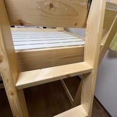 ロフトベッド　木製　ナチュラル［引き取り限定］
の画像