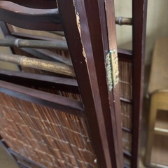 透かし彫り 簾屏風 パーテーション 衝立 間仕切り 昭和レトロ の画像